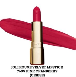 NIB CLARINS 760V Joli Rouge Long Lasting Lipstick PINK CRANBERRY
